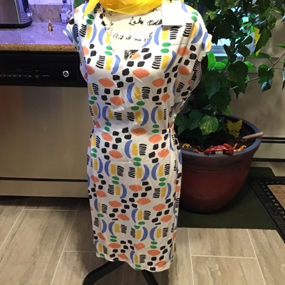 NWT Anthropologie PEPALOVES Watercolor Funky Print Dress - Picture 6 of 6